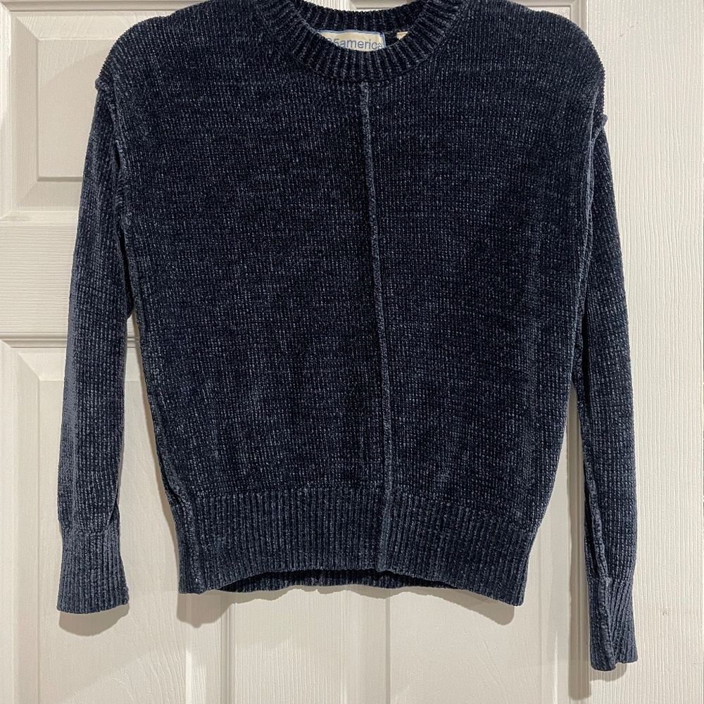 Vintage 525 America Chenille Sweater in Navy